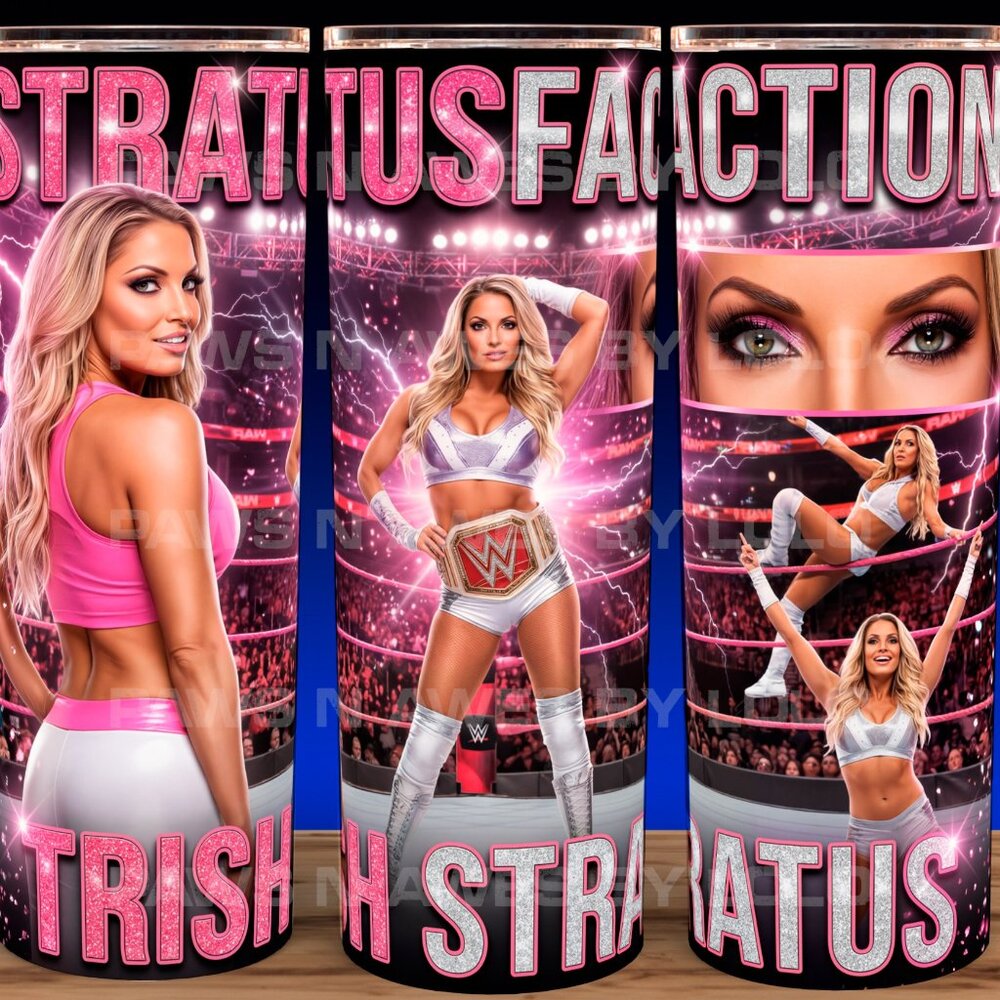 Trish Stratus Wrestling Bad Girl Stratusfaction Cup Mug Tumbler 20oz